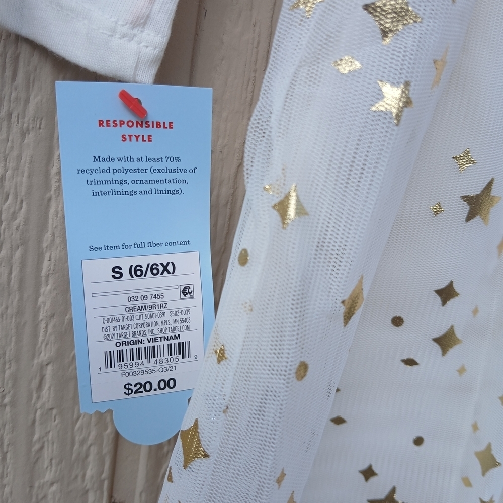 White and Gold Joy Dress - Picture 5 of 12